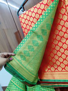 Imitation Pattu (Silk) Saree With Stitched Blous
