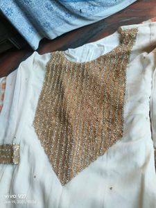 Hand Work Kurta With Plazzo &amp; Dupatta