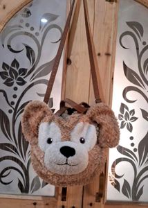 Duffy Cute Bear Face Plush Tote Bag