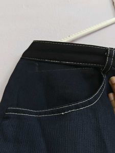 Navy Blue Straight Leg Pants