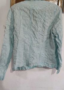 Light Blue Textured Blazer