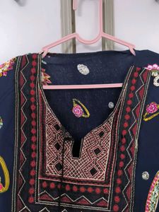Printed Navy Kurti