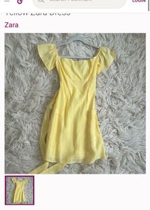 ZARA Butter Yellow Dress
