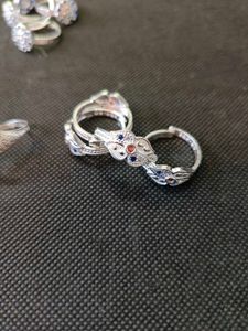Blue AD Pure Silver Toe Ring