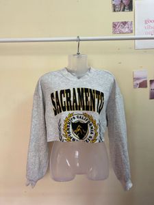H&M Grey Cropped Sweatshirt