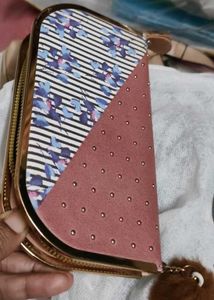 Floral &amp; Striped Clutch