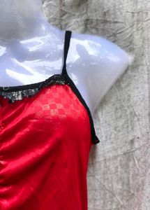 Red Satin Camisole
