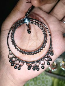 Black Jhumka Earrings
