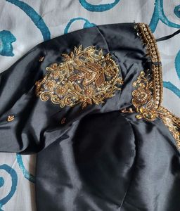 Black Maggam Work Blouse