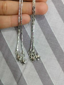 Dangling Silver Star Earrings