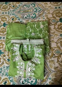 Elegant Green Embroidered Kurta Set