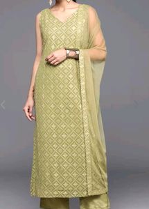 Libas Women Ethnic Kurta With Trousers &amp; Dupatta