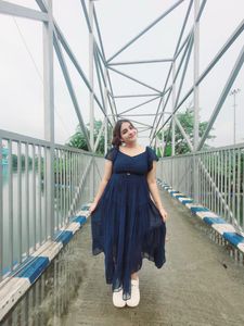 Teal Cutout Maxi Dress