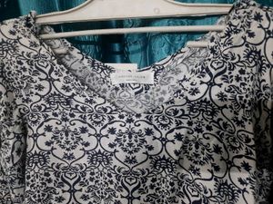 Korean Ethenic Print Tunic Top