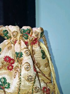 Floral Embroidered Potli Bag