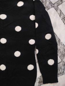 Cute Black Polka Dot Sweater