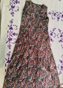 Paisley Print Sleeveless Maxi Dress