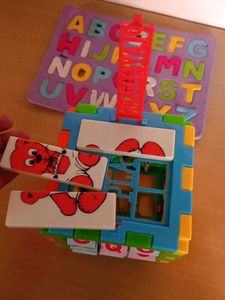 6 tile Cube Game N Alphabet Mat