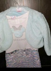 Girl's Dress & Shrug Set