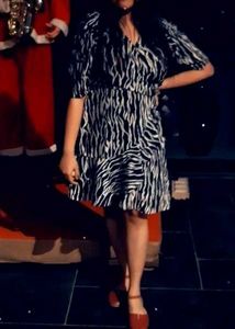 Zebra Print Wrap Dress