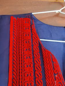 Beautiful Blue Embroidered Kurta