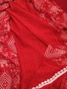 New Grorgette Saree With Blouse