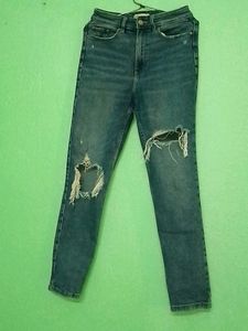 Ripped Knee Denim Jeans