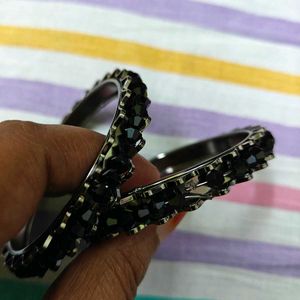 Black Stone Bangles