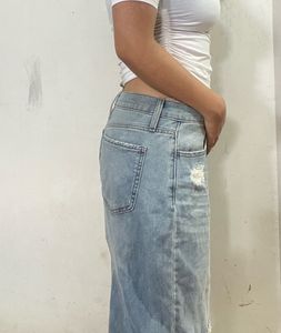 🌈Distressed Button-Fly Jeans🩷