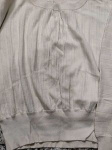 Beige Knit Pullover Sweater