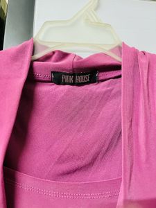 Pink Draped Top y2k
