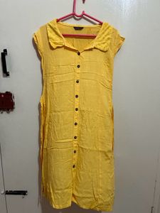 Yellow Button-Down Dress