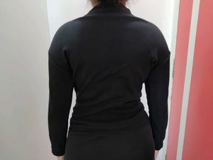 Polo Neck Black Top