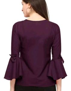 Elegant Bell Sleeve Pearl Top