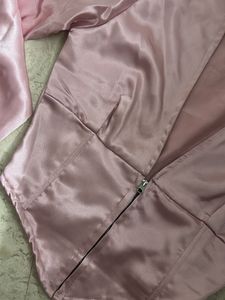 Newme -Pink Satin Corset Top