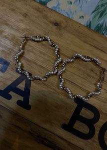 Pearl Hoop Earrings