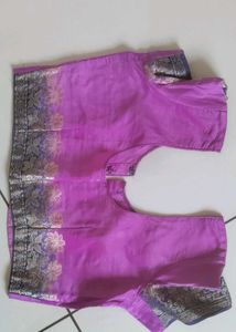 Worked Like New Pink Saree With Blouse