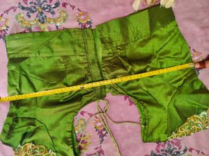Yellow Sari with Embroidered Border