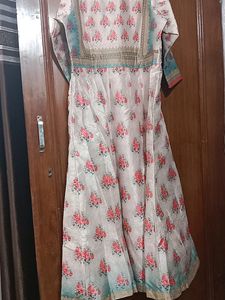 Floral Print Anarkali Dress
