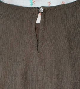 Brown Knotted Crop Top