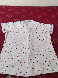 Heart Print Pajama Set night suit