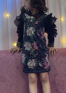 Floral Sequin Party Dress