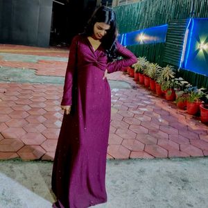 Elegant Maroon Dress