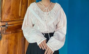 Lace Trimmed Blouse
