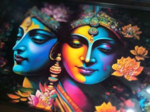 Divine Radha Krishna photo frame