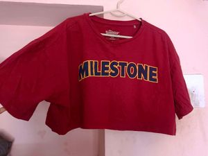 pure cotton maroon t-shirt for women