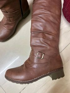 Brown Waterproof Leather Boots