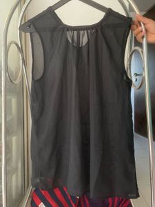 Sleeveless Black Top