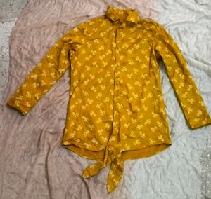 Branded Shirt With Tie In Front