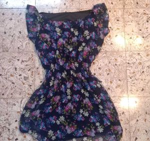 Fitted Floral Print Mini Dress